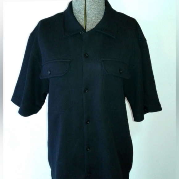 Nike ACG Dri Fit button down up Shirt Mens M Black Short Sleeve outdoor medium - Picture 5 of 7